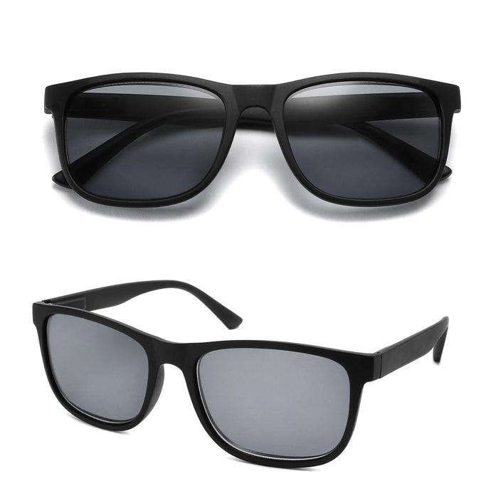 Reading Sunglasses For Women Men Square Classic Frame for Outdoors Use Sun Glasses Readers Eyeglasses with Diopter Spring Hinge