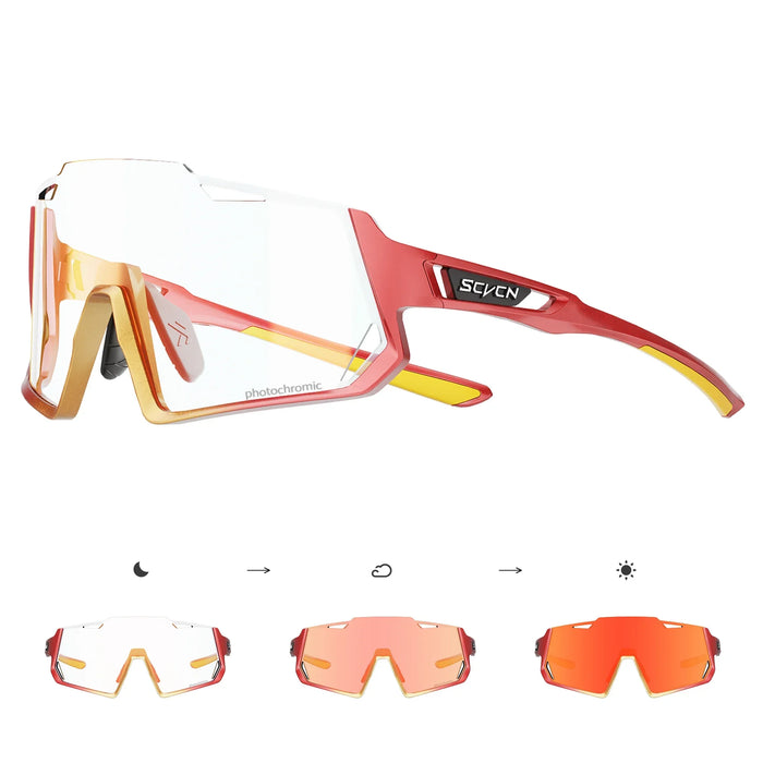 SCVCN New Photochromic Cycling Sunglasses UV400 Men Women Outdoor Sports Running Glasses MTB Drving Hiking Eyewear HD Lens