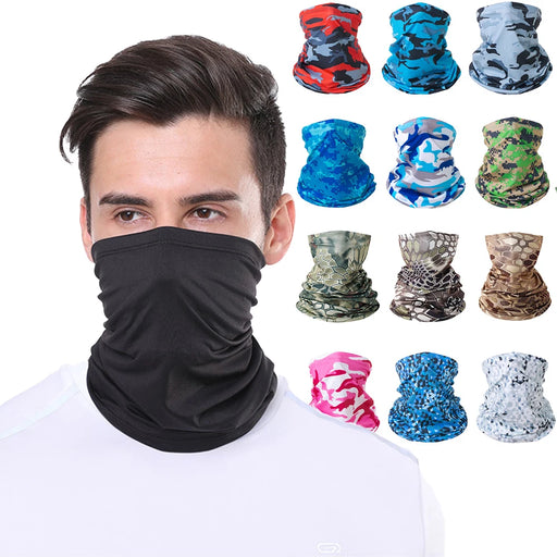 Babero de seda helada para exteriores con protección solar, braga de cuello para motocicleta de primavera y verano, bandana mágica deportiva, máscara de equitación de cara completa