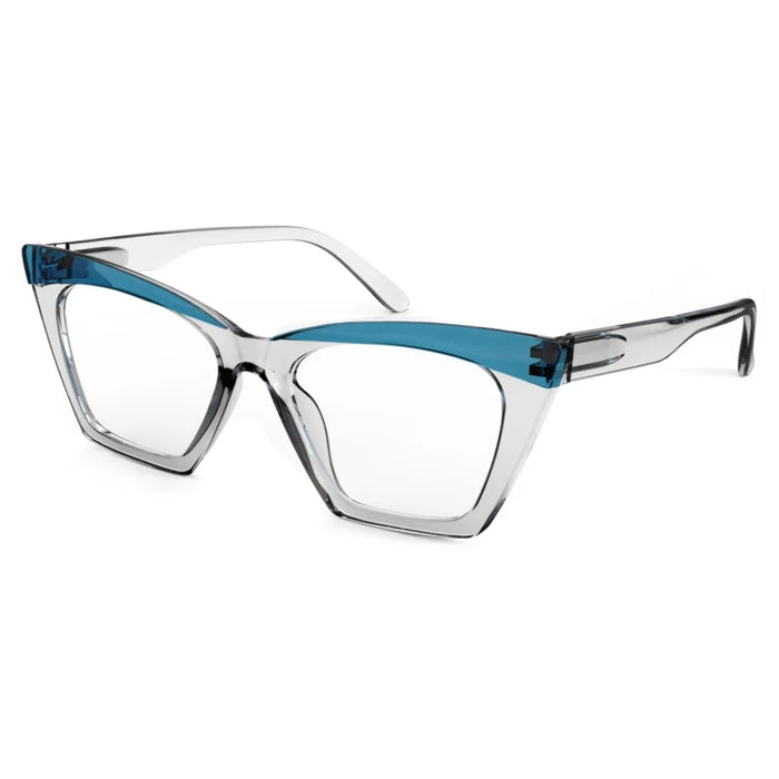 Gafas de lectura grandes para mujer, lectores extragrandes, tipo ojo de gato, bloqueo de luz azul, antifatiga visual/UV, a la moda, XL