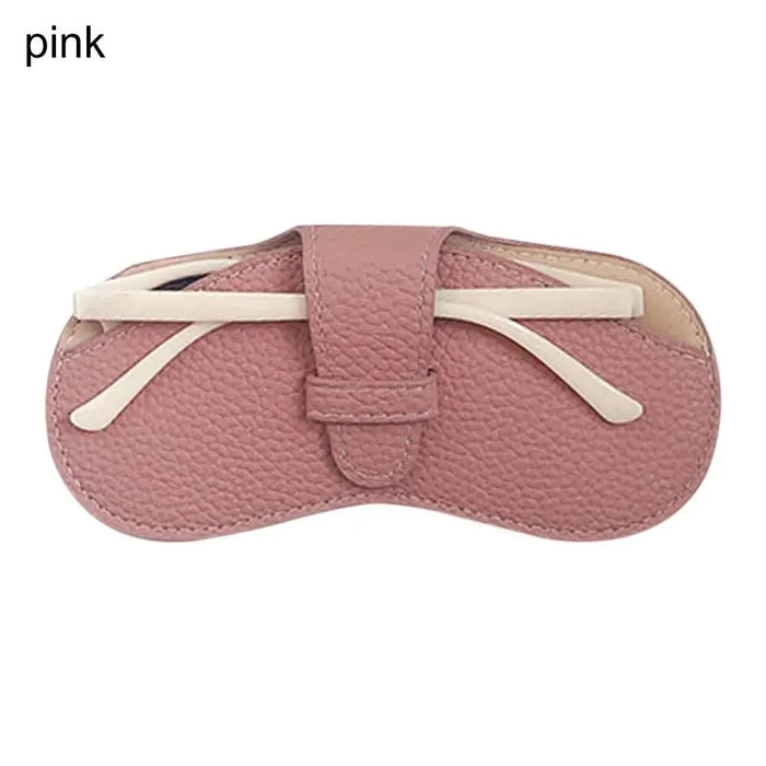 2023 Fashion Simple Portable Glasses Bag PU Leather Sunglasses Box Storage Bag Anti Pressure Eyeglasses Protective Cover