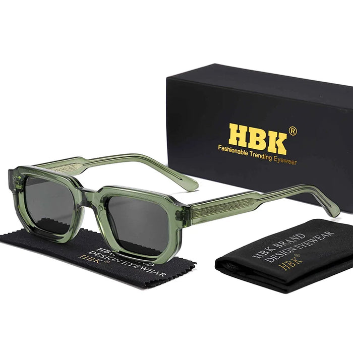 HBK New Fashion Small Frame Men Sunglasses Polygon Cupronickel Core Insert Leg Sun Glasses Outdoor Party Vacation Travel