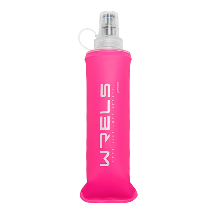 WRELS Botella de agua blanda para camping, deportes, bolsa plegable, cantimplora para correr al aire libre, mochila de hidratación, cintura, bicicleta, sin BPA