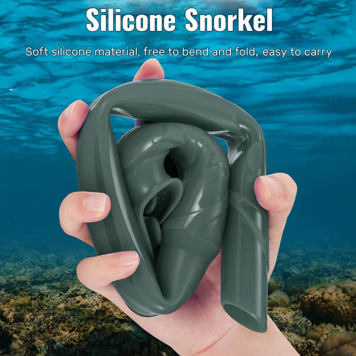 Snorkeling Mask Diving Goggles Full Wet Silicone Foldable Tube Mirror Tempered Glass Len Diving Mask Travel Size With Case
