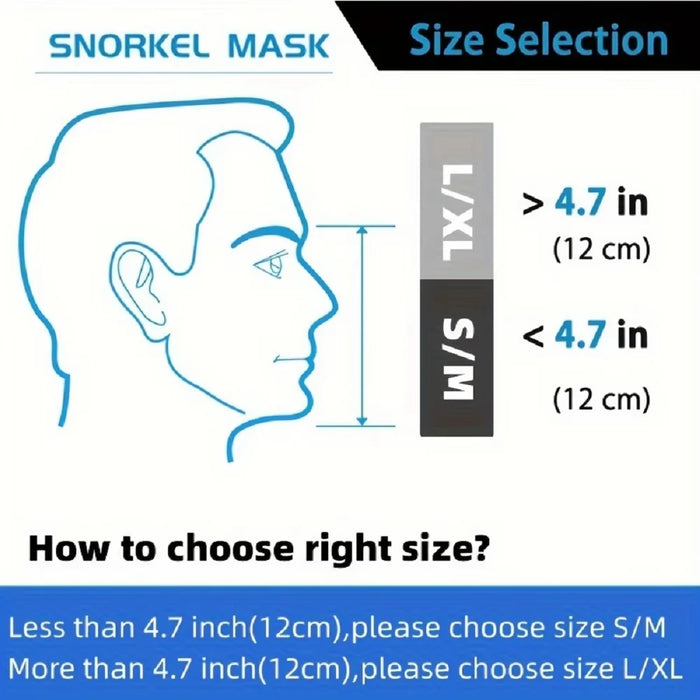 Full Face Snorkel Mask Snorkeling Swimming Diving Mask with Detachable Camera Mount Wide View Anti-Fog Anti-Leak for Adult Youth