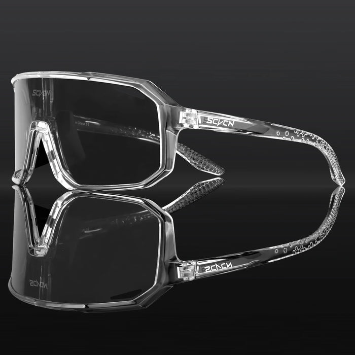 SCVCN Cycling Glasses UV400 Photochromic Sunglasses Men Sun Mountain Bike Road Bicycle Eyewear Sports Running MTB Cycle Gogg