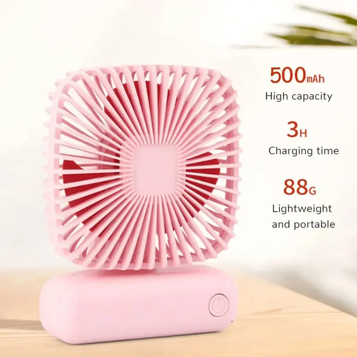 Portable Mini Handheld USB Fan Multi-functional Three Speed Quiet Cool Air Fan for Car Home Office Outdoor Summer Use