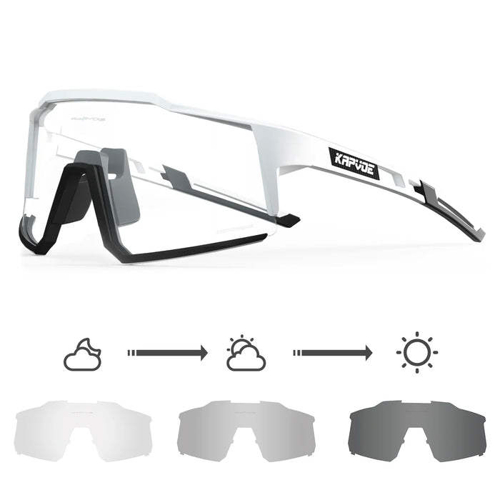 Kapvoe Photochromic Sunglasses Men Cycling Glasses UV400 MTB Clear Mountain Bike Transition Bicycle for Women Sports Eyewear