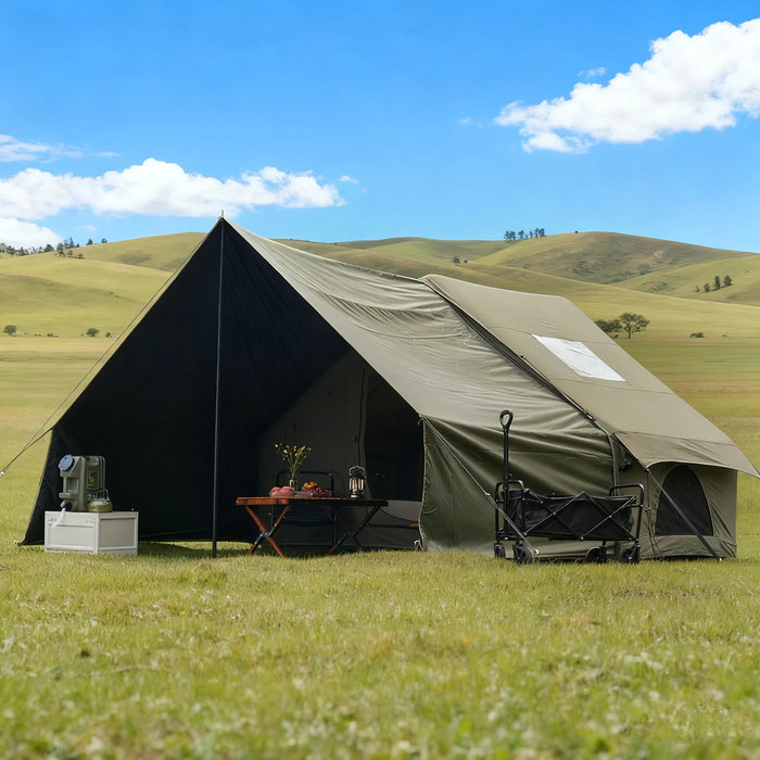 PAKICETUS Inflatable Camping Tent 4 Season Snowproof Family Shelter Hand Pump Easy Setup Outdoor Camping