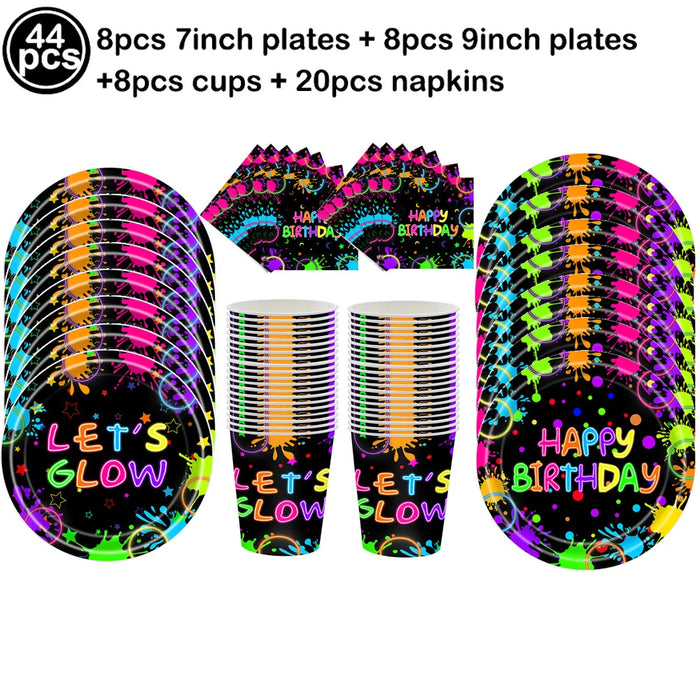6 12 24 30 Pièces de fournitures de fête néon Chapeaux formels néon phosphorescents à la lumière UV Chapeau fluorescent Décorations de fête à lumière UV pour adultes