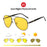 VIVIBEE Color Change Sunglasses Men Pilot Driving Photochromic Yellow Polarized Women Sun Glasses Aviation Day and Night Vision