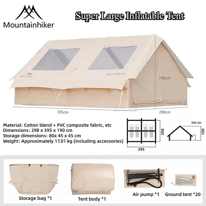 Mountainhiker Upgrade Large Starry Sky Inflatable Camping Tent,6-8 P Family Tent That Comes with Storage Bags and An Air Pump