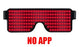 Gafas de Fiesta LED Bluetooth con Control de Aplicación, Idiomas Personalizados, Carga USB, Gafas Luminosas Intermitentes, Gafas de Sol para Conciertos de Navidad