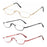 New Half Moon Metal Spring Hinge Reading Glasses Half Frame Ultra Light Resin Eyeglasses Vision Care +1.00~+4.0 Diopter