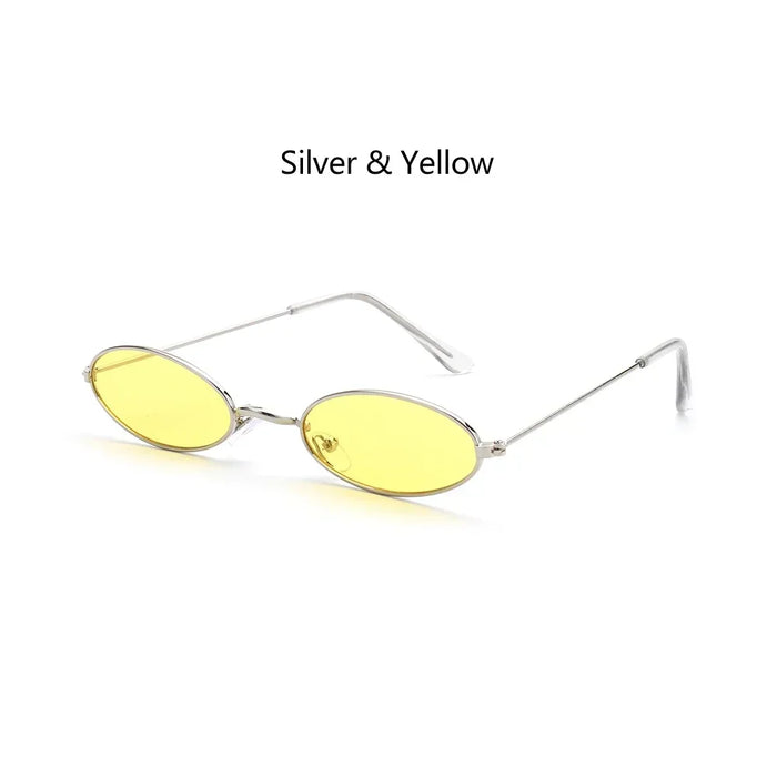 Summer Retro Small Oval Sunglasses Ladies Vintage Shades Cat Eye Sun Glasses Men Women Rectangular Eyeglasses Protection 400UV