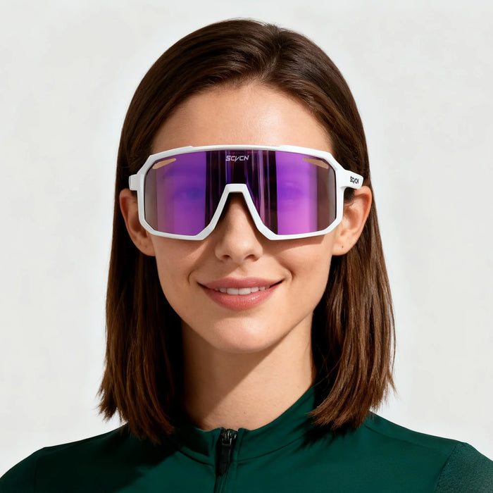 SCVCN Men Women Outdoor Bike Cycling Glasses UV400 Sport Sunglasses Mountain Bicycle Riding Eyewear Driving Fishing Running