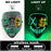Máscara LED luminosa V de Vendetta, máscara facial completa anónima que brilla en la oscuridad para fiestas, raves, Halloween, cosplay y accesorios de disfraces.