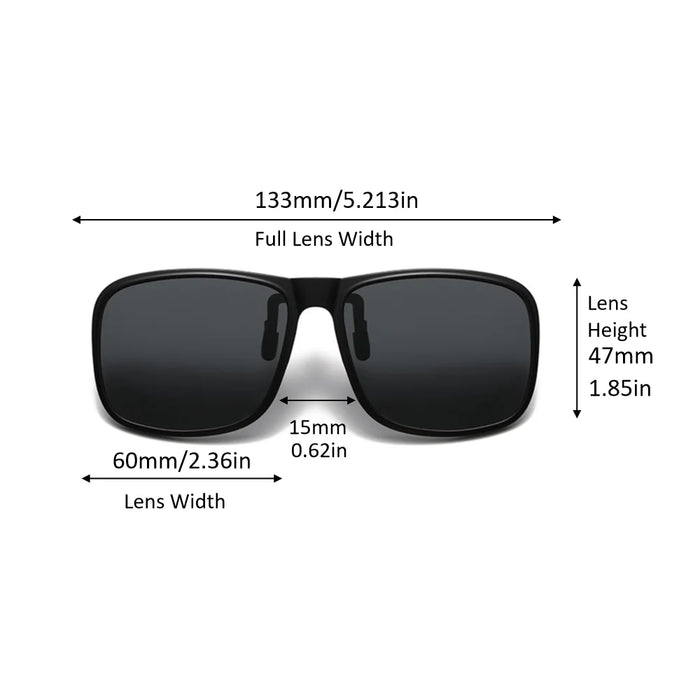 VIVIBEE Polarized Flip Up Clip On Sunglasses for Driving Dark UV400 Photochromic Anti Glare Lens Sun Glasses Car Driver