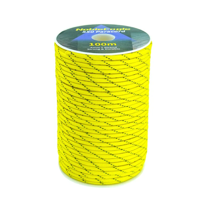 Reflective Paracord Military 7 Strand 4mm 550 Tactical Parachute Cord Camping Tent Lanyard DIY Bracelet Weaving Rope