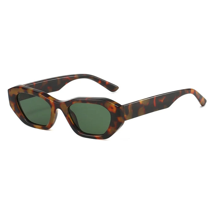 Nuevas gafas de sol rectangulares de lujo con estampado de leopardo retro para mujer 2025, diseño de color gelatina, tendencia de personalidad, gafas de hombre UV400