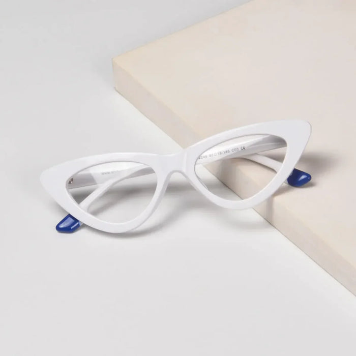 SHINU Sleep Better vintage cat eye glasses women acetate glasses red orange clear lens blue light lock for women y2k eyeglasses