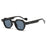Vintage Polygon Square Women Sunglasses Fashion Hexagon Clear Ocean Lens Shades UV400 Men Rivets Sun Glasses Oculus