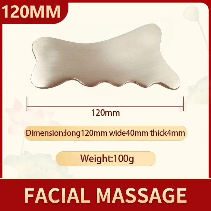 Copper guasha plate pure brass household scalp universal massage comb Mammary Scraping comb body massage tool
