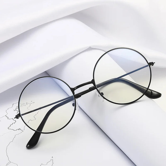 Literary Vintage Round Frame Myopia Glasses Diopter -1.0 -1.5 -2.0 -2.5 3.0 3.5 4.0 Unisex Anti-radiation Nearsighted Eyeglasses