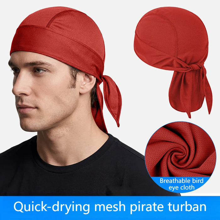 KoKossi Summer Breathable Mesh Hat Quick-dry Headscarf Sun Protection Sweat-wicking Sports Outdoor Riding Cycling Headband