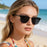 Lunettes de soleil carrées vintage en métal pour hommes et femmes, lunettes de protection UV400 tendance rétro unisexe