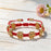 Handmade Adjustable Red Braided Rope Bracelets 5mm Copper Beads Flower Shape Lucky Bangle Women Daily Wear Fashion Jewelry Gifts