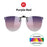 Gafas de sol de mujer VIVIBEE estilo ojo de gato degradadas con clip, gafas de sol polarizadas de gran tamaño para conducir de mujer, gafas moradas