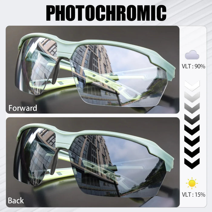 SCVCN Photochromic Bike Glasses UV400 Men Women Cycling Sunglasses MTB Mountain Outdoor Sports Eyewear Driving Fishing Camping