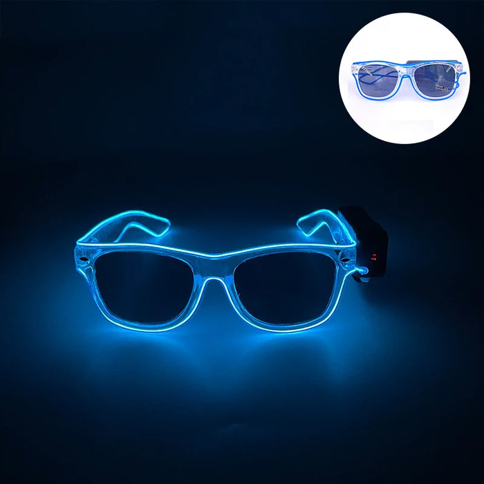 Nouvelles lunettes lumineuses LED sans fil pour festival, rave, soirée, lunettes de soleil mosaïque lumineuses néon, lunettes de club disco