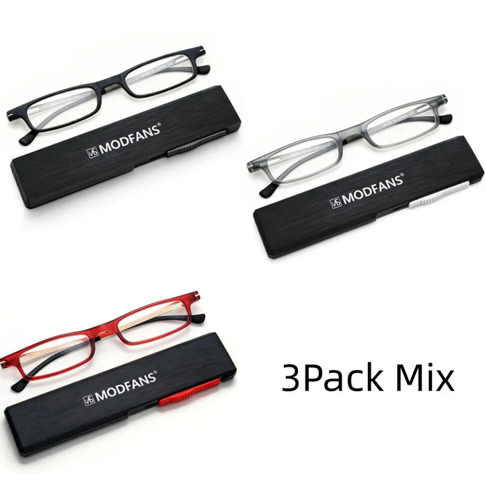 Reading Glasses Women Men TR90 Blue Light Blocking Anti UV/Eyestrain Foldable Compact Readers Ultra Thin Lightweight Folding