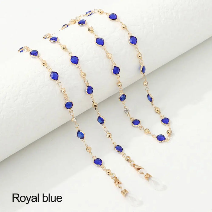Vintage Long Crystal Glasses Chain Eyeglass Lanyard Glasses Necklace Eye wear Accessories