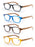 Reading Glasses for Men Women Fashion Wood-Look Plastic Eyeglass Frame Spring Hinge Stylish Readers Magnifying Glass Eyewear