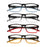 MODFANS Stylish Gradient Rectangle Men's Blue Blackout Reading Glasses, UV Protection, Comfort Spring Hinge Glasses