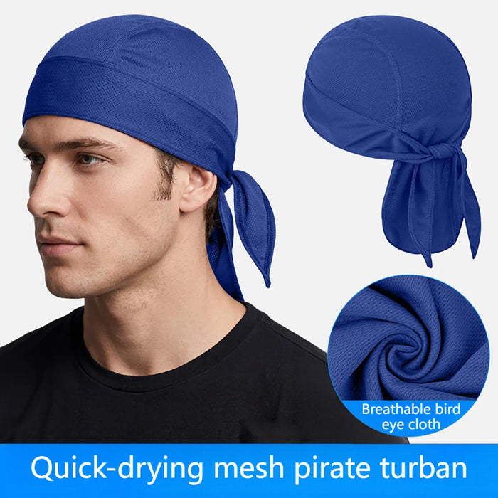 KoKossi Summer Breathable Mesh Hat Quick-dry Headscarf Sun Protection Sweat-wicking Sports Outdoor Riding Cycling Headband