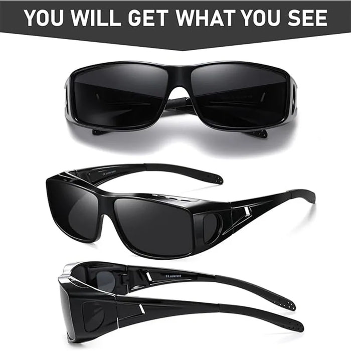 Gafas de sol para usar sobre lentes para mujer y hombre, diseño elegante, polarizadas, protección UV