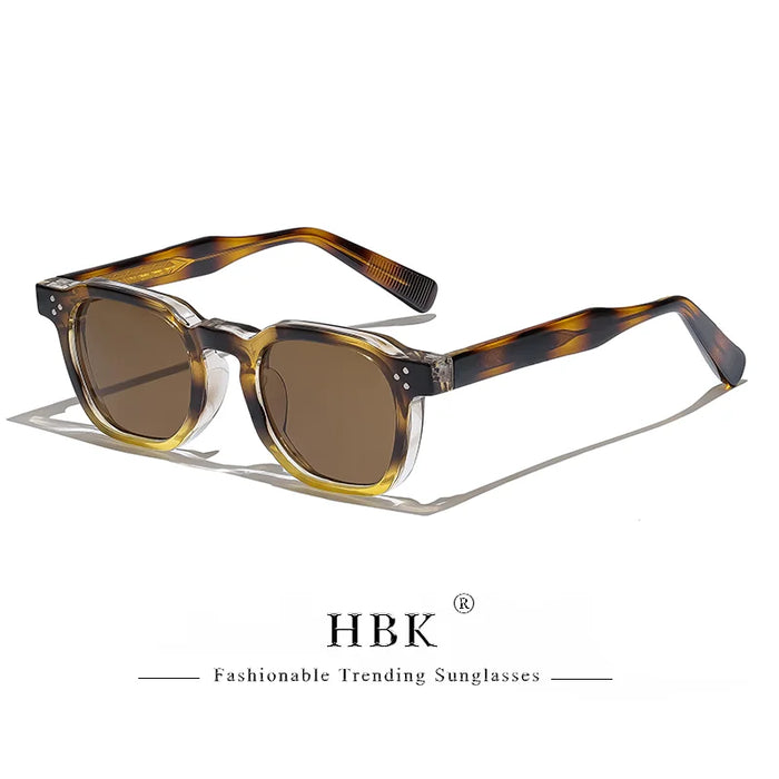HBK New Square Retro Sunglasses Men Fashion Punk Sun Glasses Women Travel Driving Beach Eyewear Lunette De Soleil Femme UV400