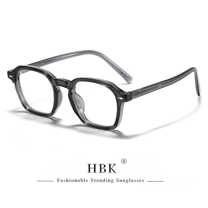 HBK Square Men's Optical Eyeglass Frame Retro High Quality Brand Eyewear Women's Anti Blue Light Decoration Glasses