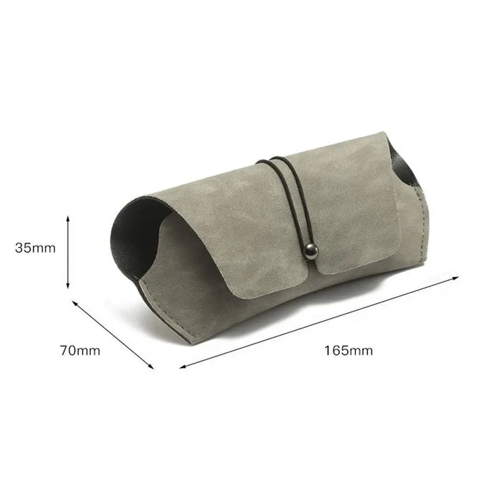 Fashion PU Leather Glasses Case Anti-knock Waterproof Sunglasses Storage Box with Pull Cord Sunglasses Pouch Eyewear Accessories