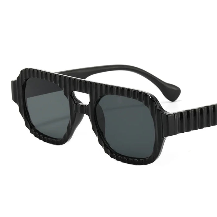 Nuevas Gafas de Sol Cuadradas de Doble Puente Retro para Mujer Diseño de Tonos Degradados Gafas de Sol de Alta Calidad para Hombre Protección UV400