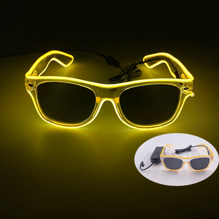 Halloween Funny Sunglasses Personalized Eyewear Alien Style Glasses Luminous Neon Glasses For Rave Festival Club Party Props
