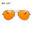 SHINU Gafas con lentes de bloqueo de luz azul para hombre, lentes naranjas, filtro de luz azul, mejor sueño y descanso, montura de metal