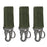 1-3 PIEZAS. Hebilla táctica colgante Molle de nailon con mosquetón, cinturón, llavero triangular para escalada al aire libre, camping, herramienta y accesorio