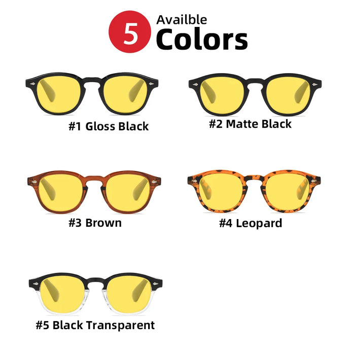 VIVIBEE Retro Blue Light Blocking Glasses Men Night Vision Yellow Lens Square UV400 Women Bluelight Filter Computer Eyeglasses