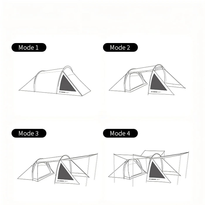 ShineTrip Lightweight 2-Person Tunnel Tent Oxford Cloth Waterproof Sunscreen Portable Outdoor Travel Camping Tent