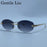 Rimless Leopard Head Sunglasses Men Luxury Designer Vintage Small Oval Sun Glasses Male Metal Frame Eyewear Retro Driving Shades